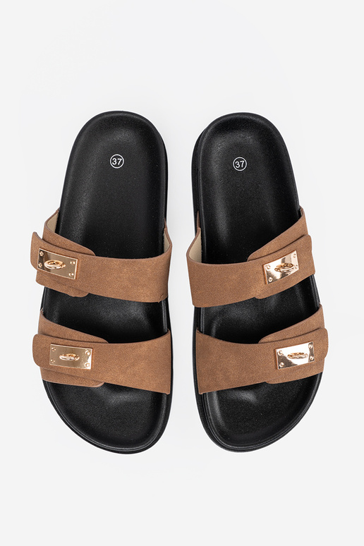 Jansnobruine kleur slippers dames ze goudenmi InstaInkami