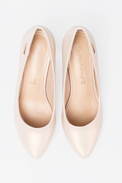 Schoenen beige op de hiel Sergio Leone