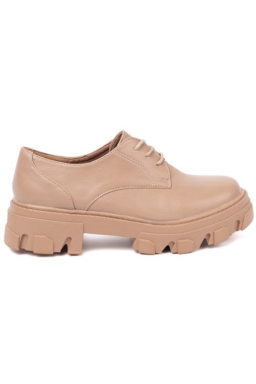 beige gebonden schoenen met platform