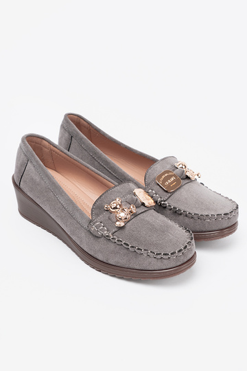 grijs schoenen met gouden details