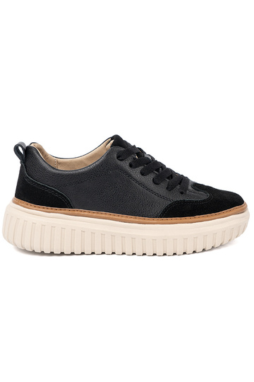 zInart Sneakers leer na beigej platformie Sergio Leone 2
