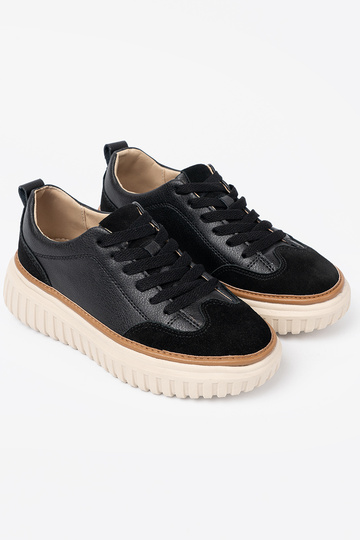 zInart Sneakers leer na beigej platformie Sergio Leone