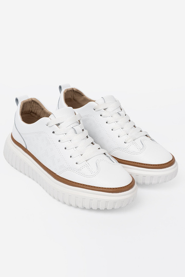 Initte kleur Sneakers leer platformie Sergio Leone