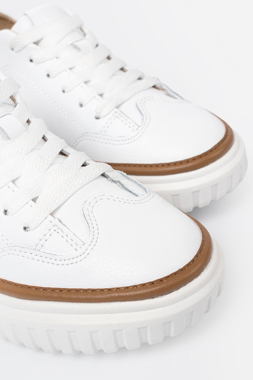 Initte kleur Sneakers leer platformie Sergio Leone