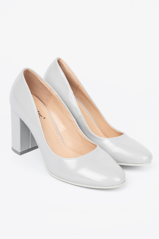 Grijs Gelakte hoge hakken