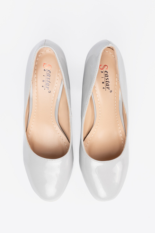 Grijs Gelakte hoge hakken