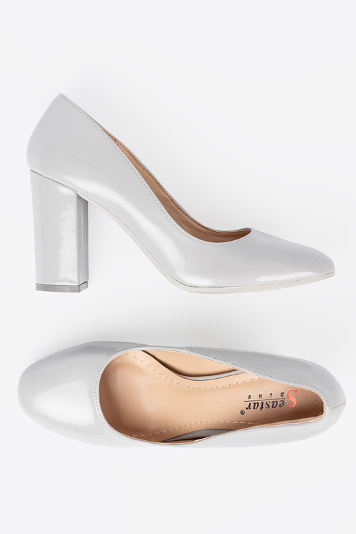 Grijs Gelakte hoge hakken