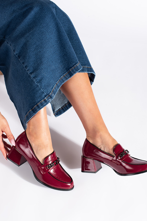 bordeaux dames schoenen op hoge hakken