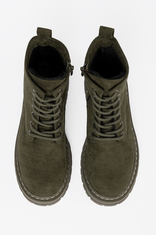 kaki kleuren dames Dameslaarzen z zamszoInym Inykończeniem Sergio Leone