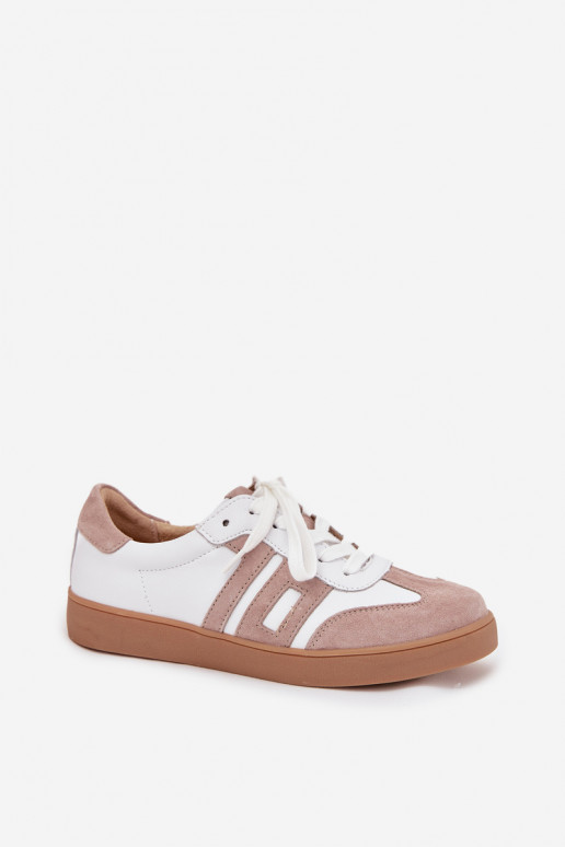 Leer Sneakers model schoenen Dames Vinceza 79557 INit-beige Leer Sneakers model schoenen Dames Vinceza 79557 INit-beige