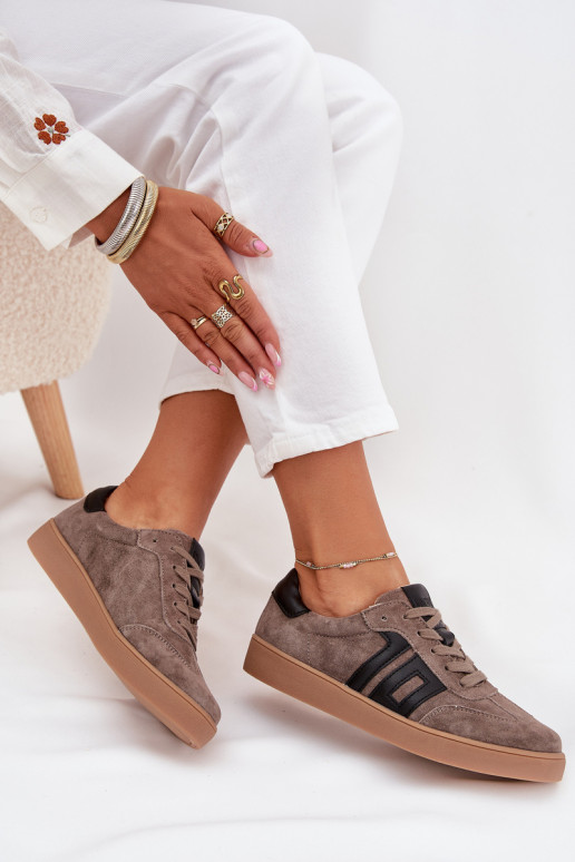 van suède Sneakers model schoenen Dames Vinceza 79557 beige van suède Sneakers model schoenen Dames Vinceza 79557 beige
