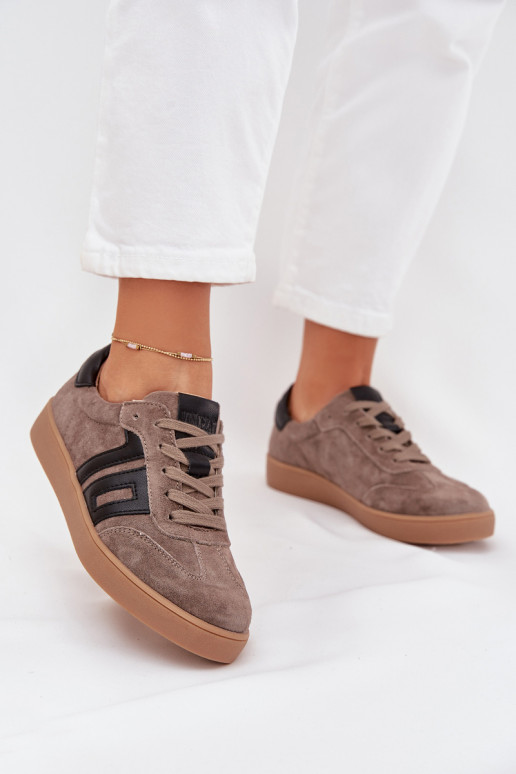 van suède Sneakers model schoenen Dames Vinceza 79557 beige van suède Sneakers model schoenen Dames Vinceza 79557 beige