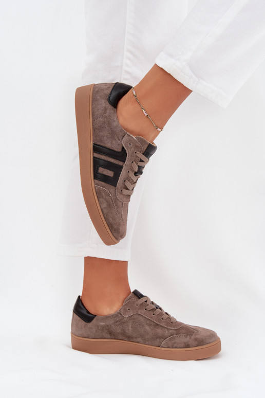 van suède Sneakers model schoenen Dames Vinceza 79557 beige van suède Sneakers model schoenen Dames Vinceza 79557 beige