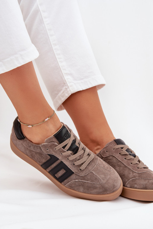 van suède Sneakers model schoenen Dames Vinceza 79557 beige van suède Sneakers model schoenen Dames Vinceza 79557 beige