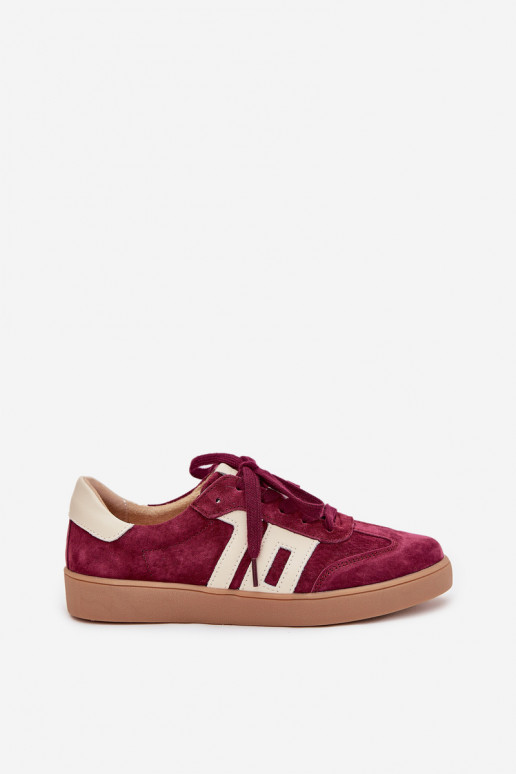 van suède Sneakers model schoenen Dames Vinceza 79557 bordeaux