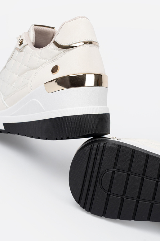 beige Sneakers z połyskującymi goudenmi akcentami beige Sneakers z połyskującymi goudenmi akcentami