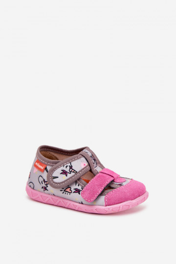 Slippers Milami Kinderen met zelfklevende bevestigingsmiddelen IN Eenhoorns grijs-roze Reathiana