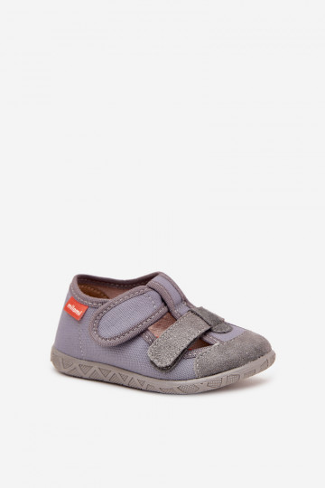 Slippers Milami Kinderen met zelfklevende bevestigingsmiddelen grijs Reathiana