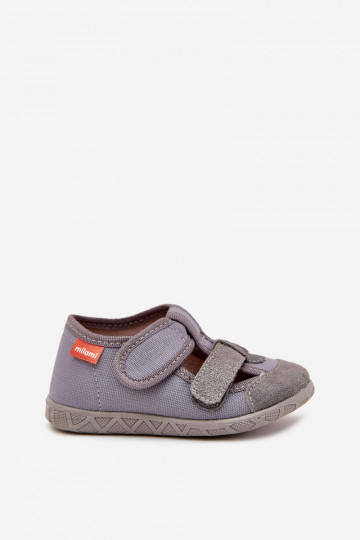 Slippers Milami Kinderen met zelfklevende bevestigingsmiddelen grijs Reathiana 2