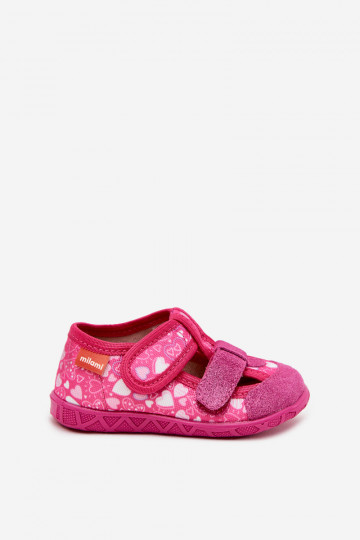 Slippers Milami Kinderen met zelfklevende bevestigingsmiddelen met hartjes roze Reathiana 2