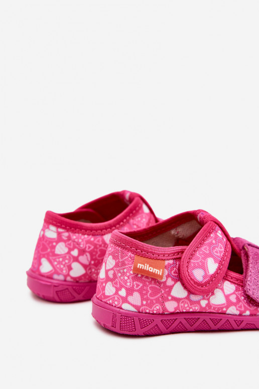 Slippers Milami Kinderen met zelfklevende bevestigingsmiddelen met hartjes roze Reathiana Slippers Milami Kinderen met zelfklevende bevestigingsmiddelen met hartjes roze Reathiana