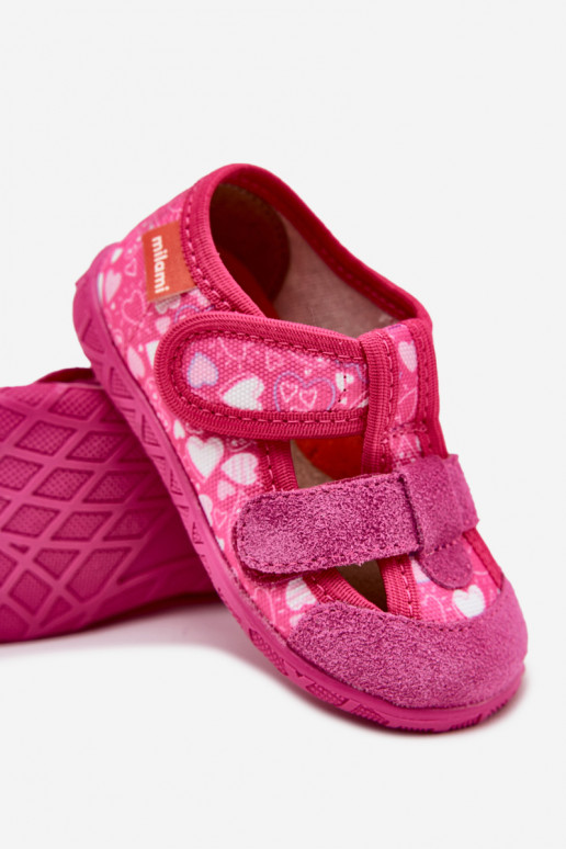Slippers Milami Kinderen met zelfklevende bevestigingsmiddelen met hartjes roze Reathiana Slippers Milami Kinderen met zelfklevende bevestigingsmiddelen met hartjes roze Reathiana