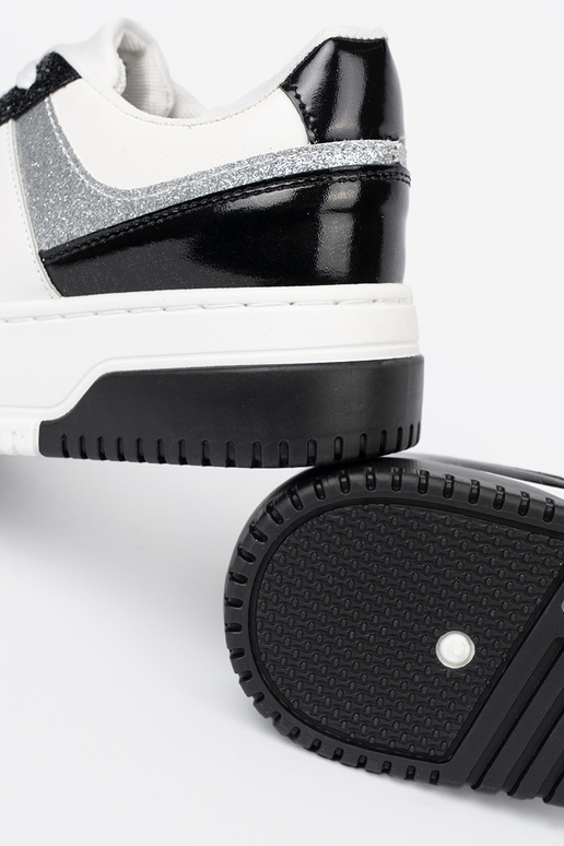 ZInart en-Initte kleur Sneakers z połyskującymi zilvermi detalami