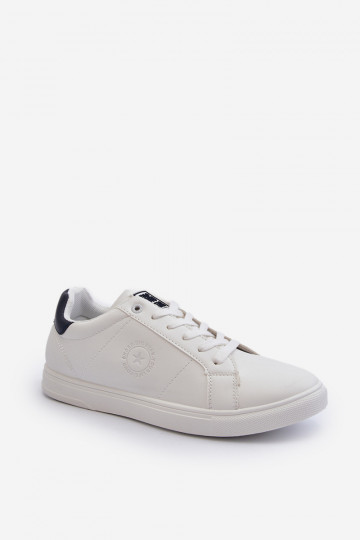 Lage heren casual schoenen van eco-leer Big Star NN174282 witte kleur