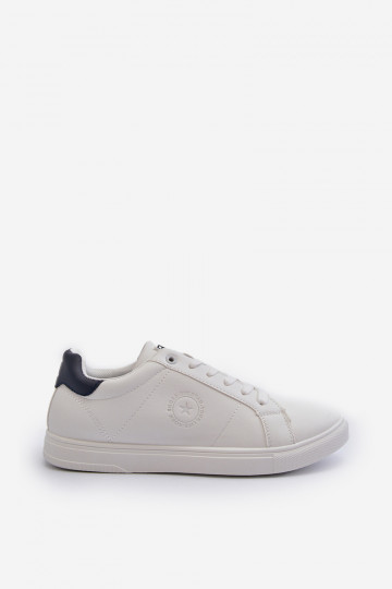 Lage heren casual schoenen van eco-leer Big Star NN174282 witte kleur 2