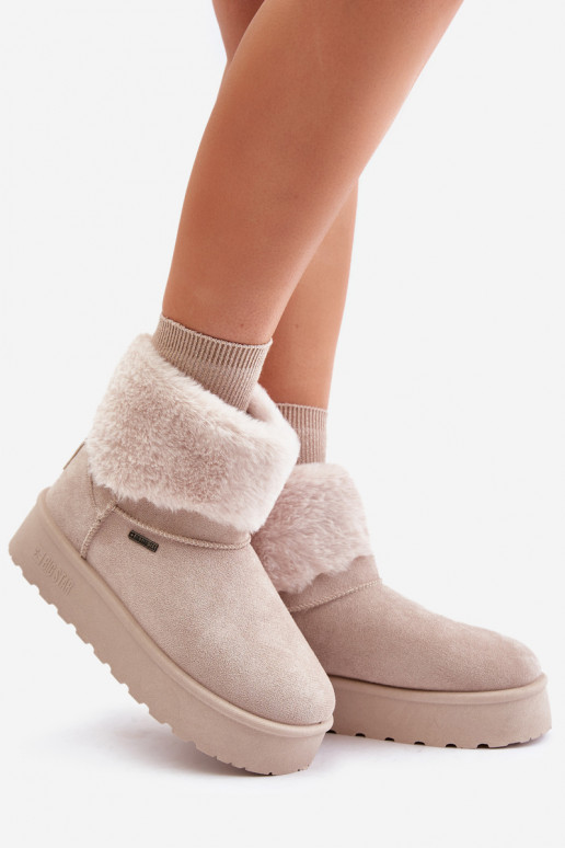 SneeuIn laarzen met platform met bont Big Star OO274A107 ivoor