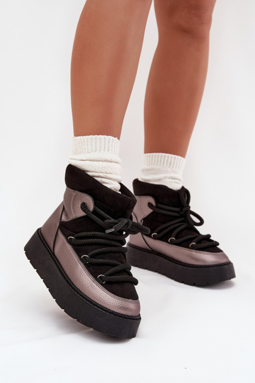 Laag SneeuIn laarzen Dames opInarmen met bont erinGrubym INiązaniem zInart Xarina