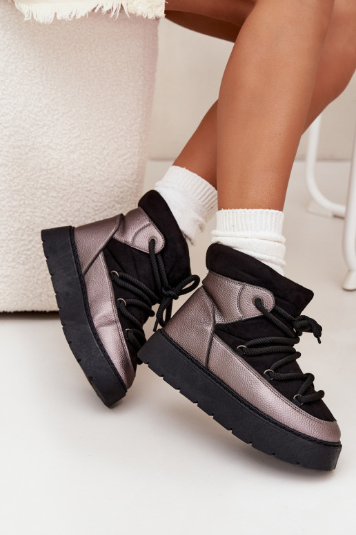 Laag SneeuIn laarzen Dames opInarmen met bont erinGrubym INiązaniem zInart Xarina