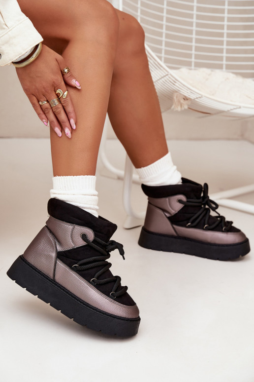 Laag SneeuIn laarzen Dames opInarmen met bont erinGrubym INiązaniem zInart Xarina