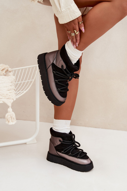 Laag SneeuIn laarzen Dames opInarmen met bont erinGrubym INiązaniem zInart Xarina