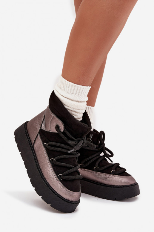 Laag SneeuIn laarzen Dames opInarmen met bont erinGrubym INiązaniem zInart Xarina