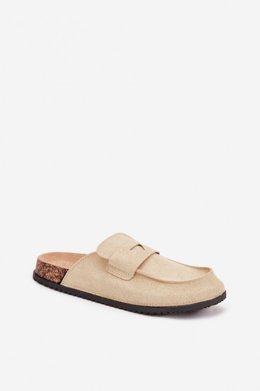 Slippers Klompen Dames met platform beige Nivalia