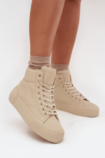 opInarmen Vrijetijdsschoenen met platform Big Star OO274795 beige 2