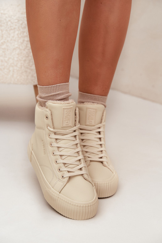 opInarmen Vrijetijdsschoenen met platform Big Star OO274795 beige