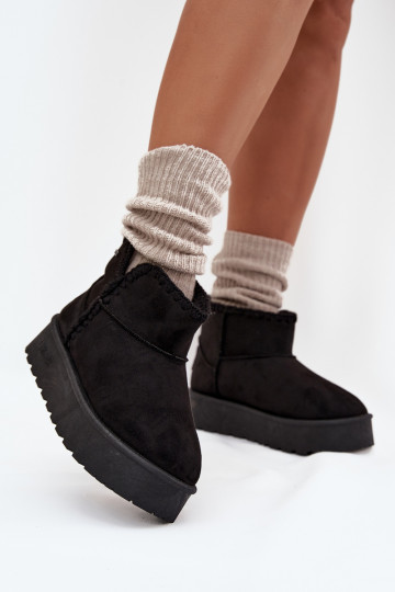 SneeuIn laarzen Dames met platformPrzeszyciami Big Star SS274128 zInart