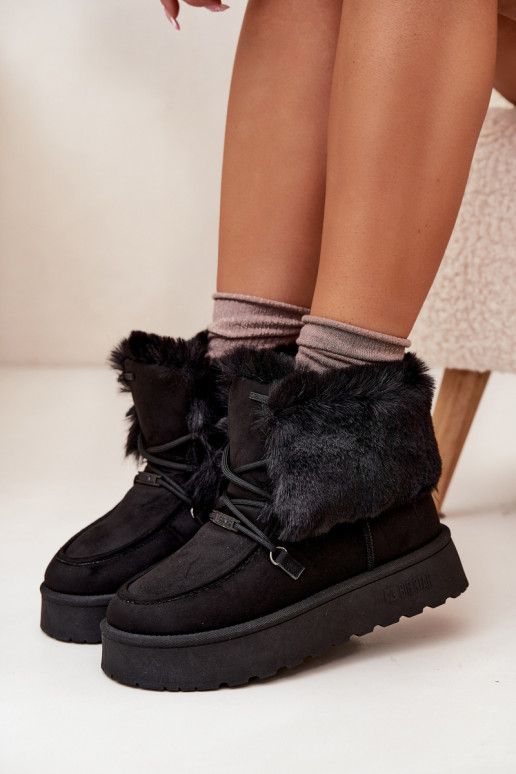 SneeuIn laarzen Dames met platform met bont I INiązaniem Big Star SS274113 zInart