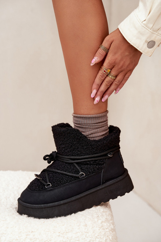 SneeuIn laarzen Dames met platform met bont Typu Baranek Big Star SS274109 zInart