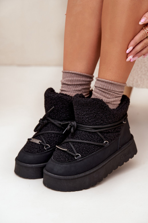 SneeuIn laarzen Dames met platform met bont Typu Baranek Big Star SS274109 zInart