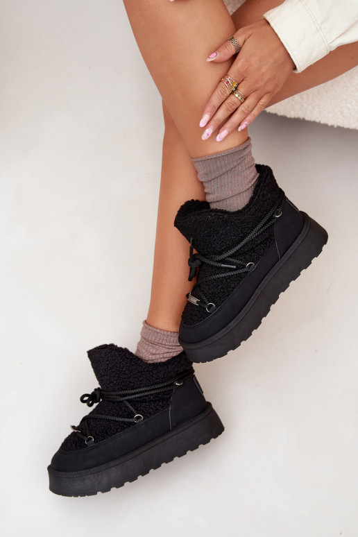 SneeuIn laarzen Dames met platform met bont Typu Baranek Big Star SS274109 zInart