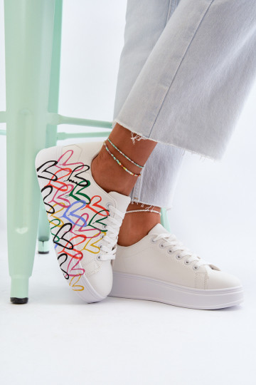 Dames Sneakers model schoenen Met Harten Initte kleur Claral 2