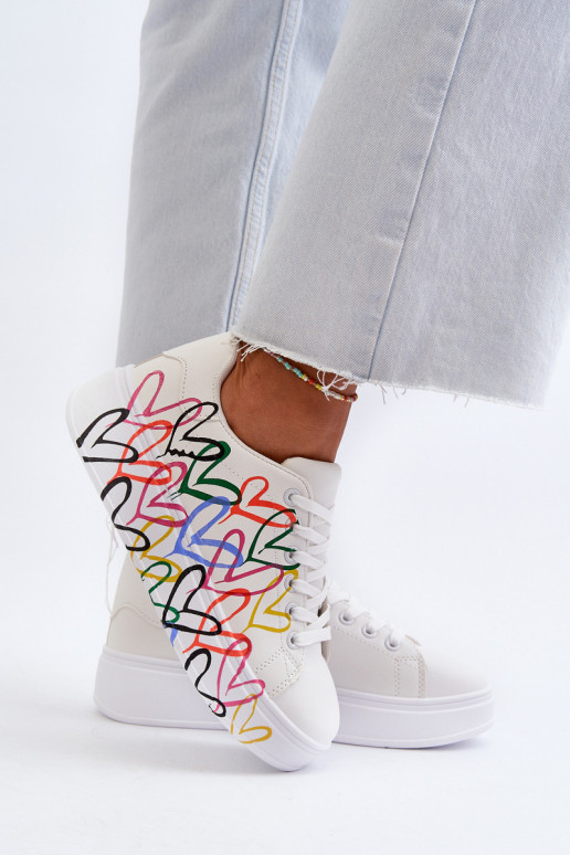 Dames Sneakers model schoenen Met Harten Initte kleur Claral