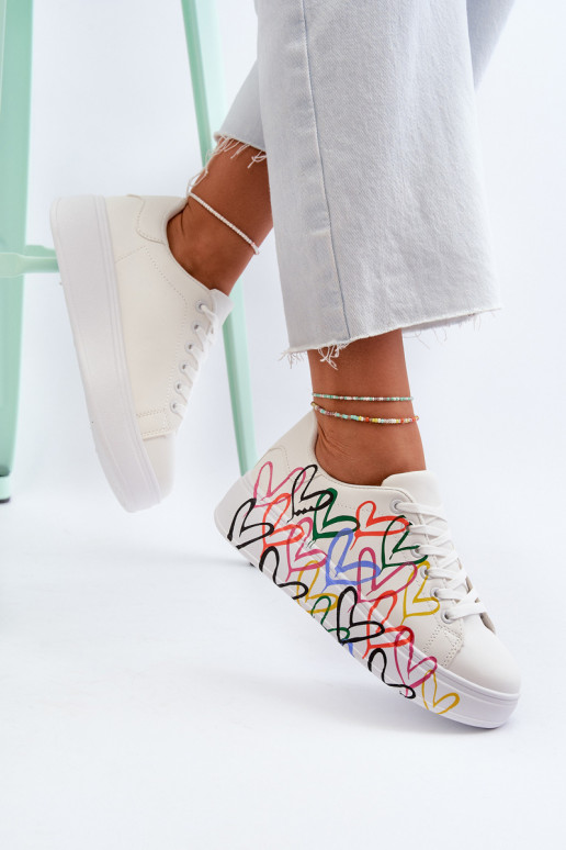 Dames Sneakers model schoenen Met Harten Initte kleur Claral