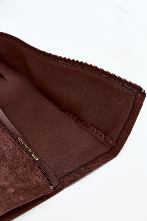 Suède laarzen met brede hakken in bruin Eelin