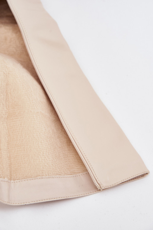 Gevoerde dameslaarzen met hak en platform in ivoor kleur "Lysara" Gevoerde dameslaarzen met hak en platform in ivoor kleur "Lysara"