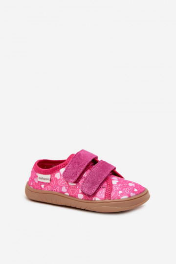 Roze "Barefoot" slippers voor kinderen met hartjes Milami Saphira