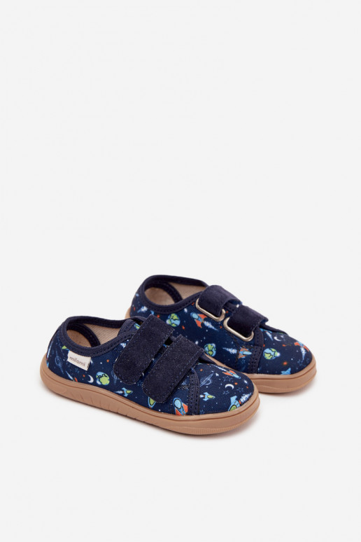 Slippers Barefoot jongens Kosmos Milami donkerblauIn Saphira